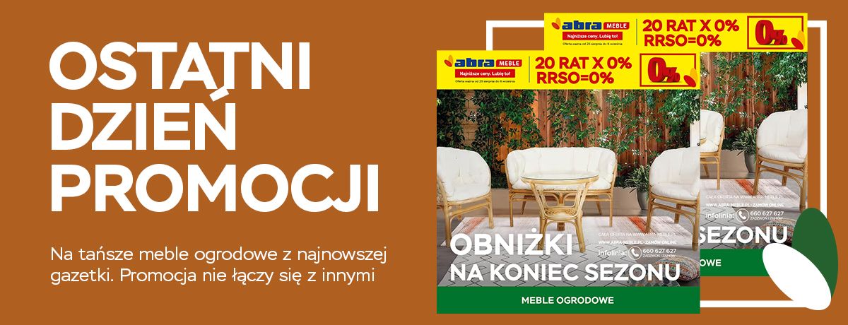 Meble ogrodowe z najnowszej gazetki